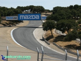 Laguna Seca - A Look Back - Corkscrew Bottom Now: A current look at the Corkscrew at Mazda Laguna Seca Raceway from the bottom.